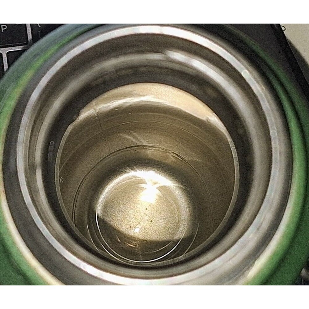 VINTAGE ALADDIN STANLEY 1.1 QUART STAINLESS STEEL VACUUM THERMOS W CUP & HANDLE - Picture 7 of 7